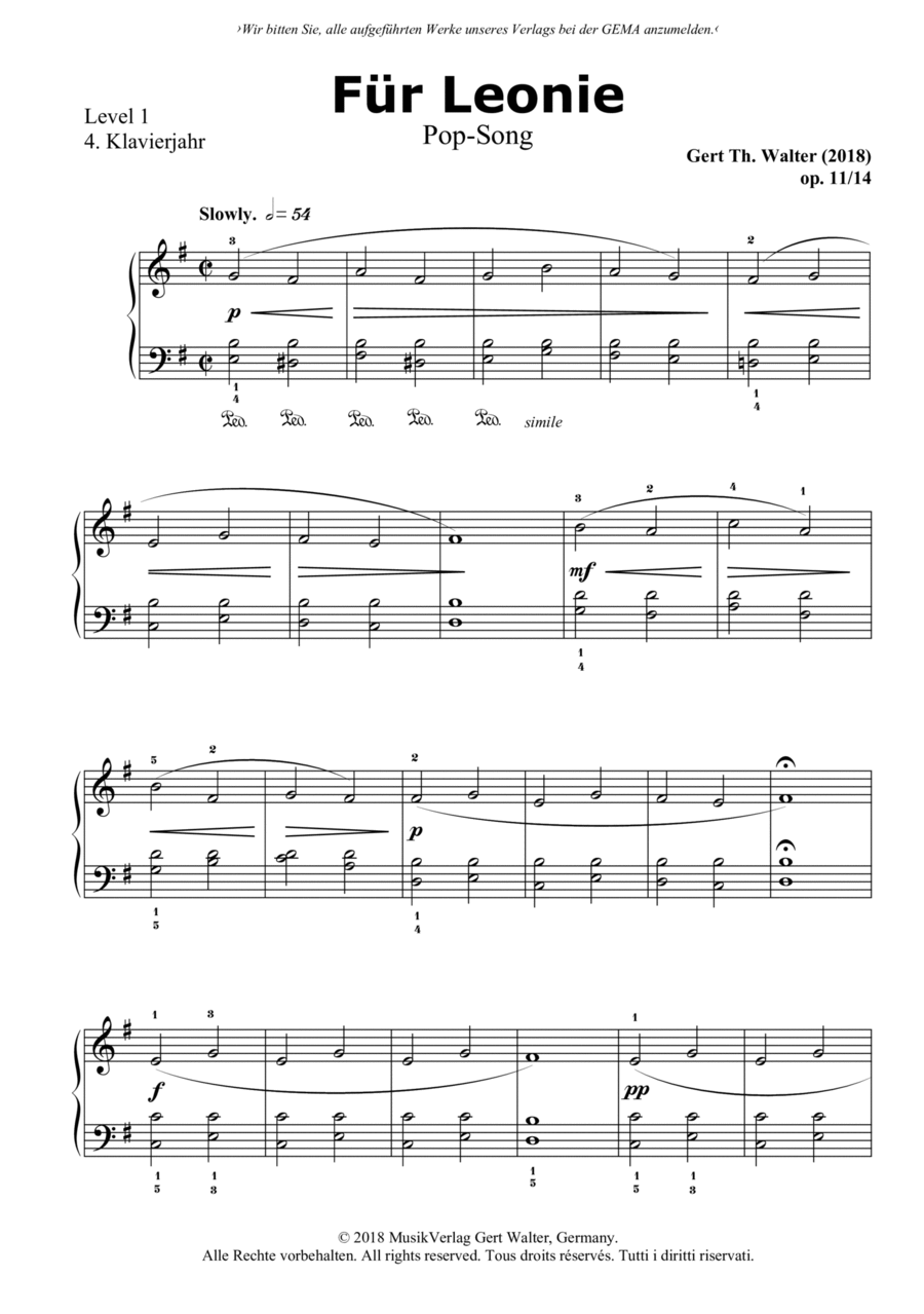 Für Leonie Für Leonie Piano Solo scores gallery preview page 1
