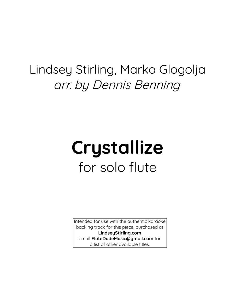 Crystallize Flute Solo scores gallery preview page 1
