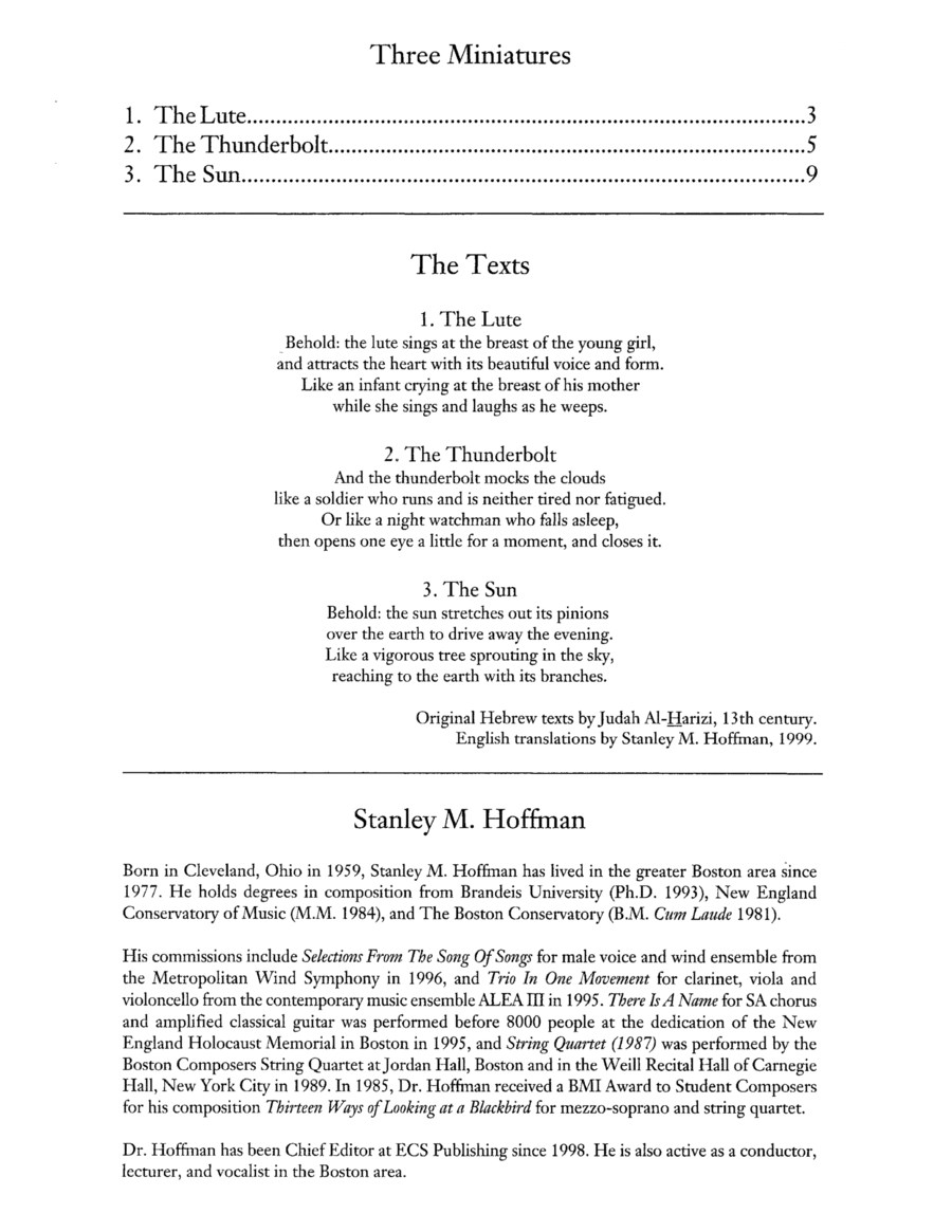 Three Miniatures Three Miniatures SSAA scores gallery preview page 1