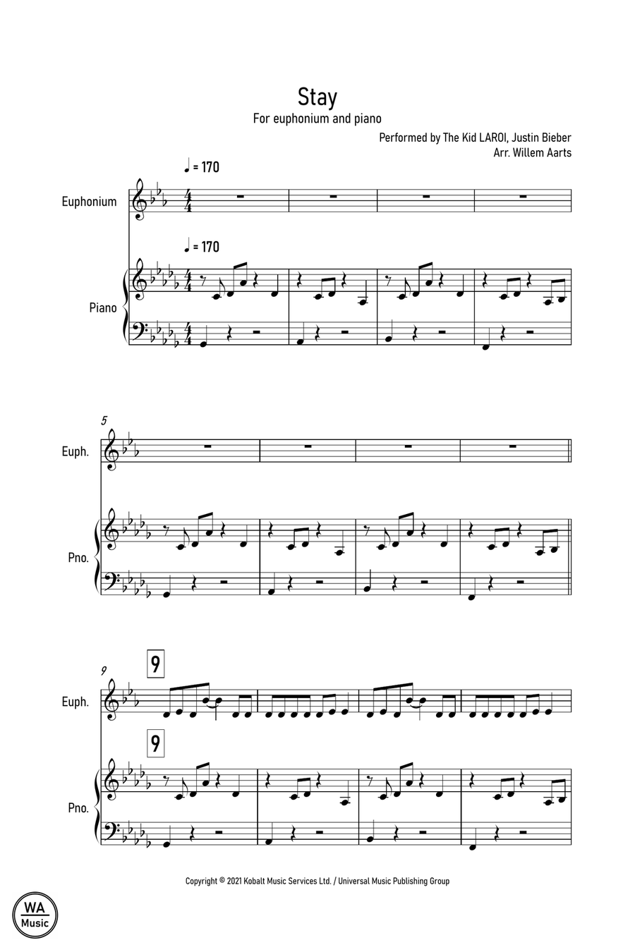 Stay Euphonium scores gallery preview page 1
