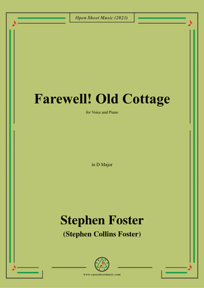 Book cover for S. Foster-Farewell!Old Cottage,in D Major