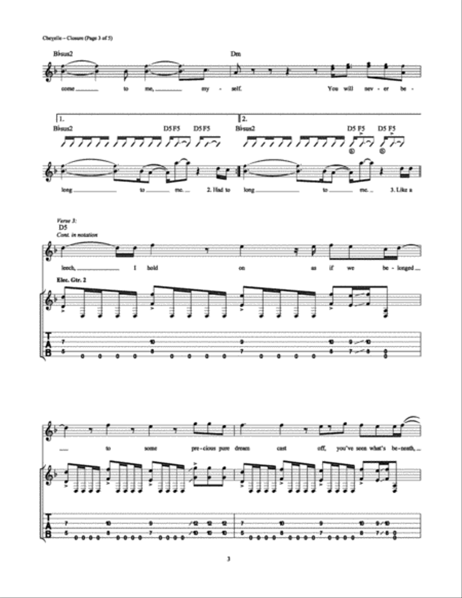 Closure Closure Electric Guitar scores gallery preview page 3