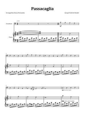 Book cover for Passacaglia by Handel/Halvorsen - Trombone & Piano