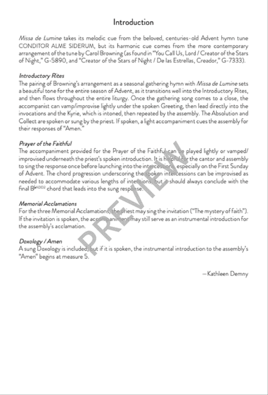 Missa de Lumine 4-Part scores gallery preview page 4