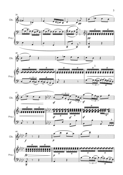 Sonata No.8 "Pathetique", 2nd movement (Beethoven) - oboe and piano with FREE BACKING TRACK image number null