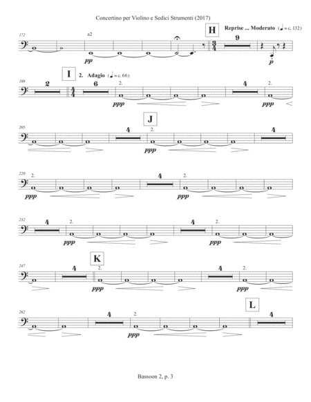 Concertino per Violino e Sedici Strumenti (2017) bassoon part 2