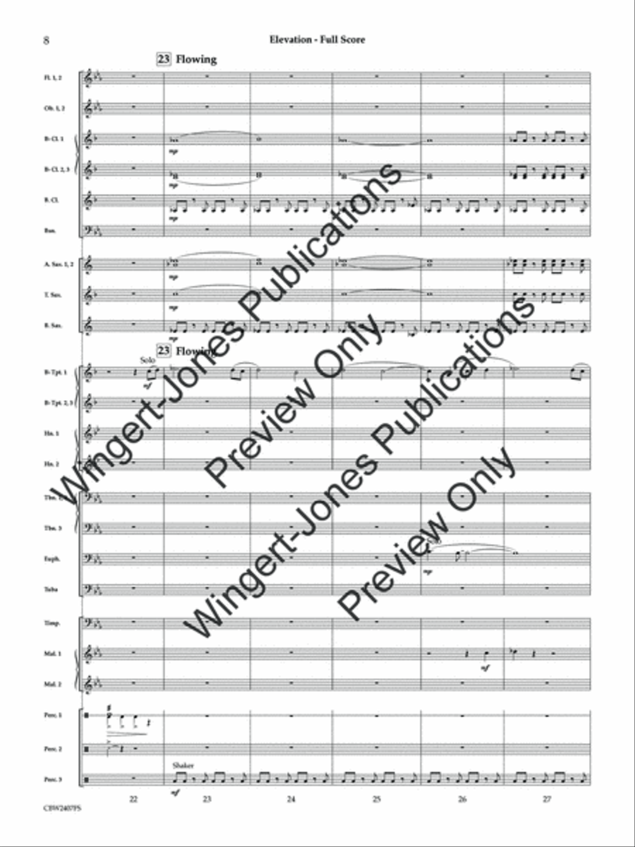 Elevation (Score) Concert Band scores gallery preview page 9