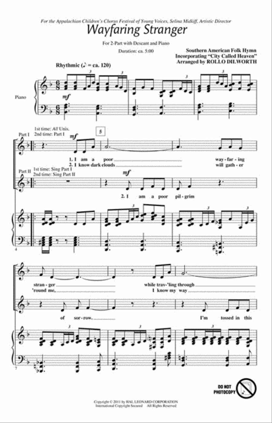 Wayfaring Stranger Wayfaring Stranger 2-Part scores gallery preview page 2