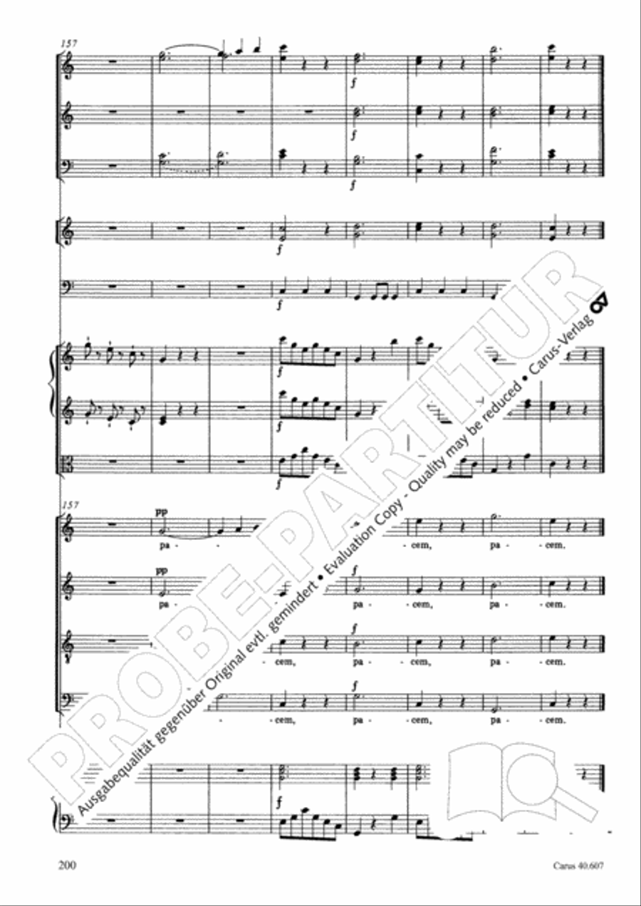 Mass in time of war (Missa in tempore belli) 4-Part scores gallery preview page 208