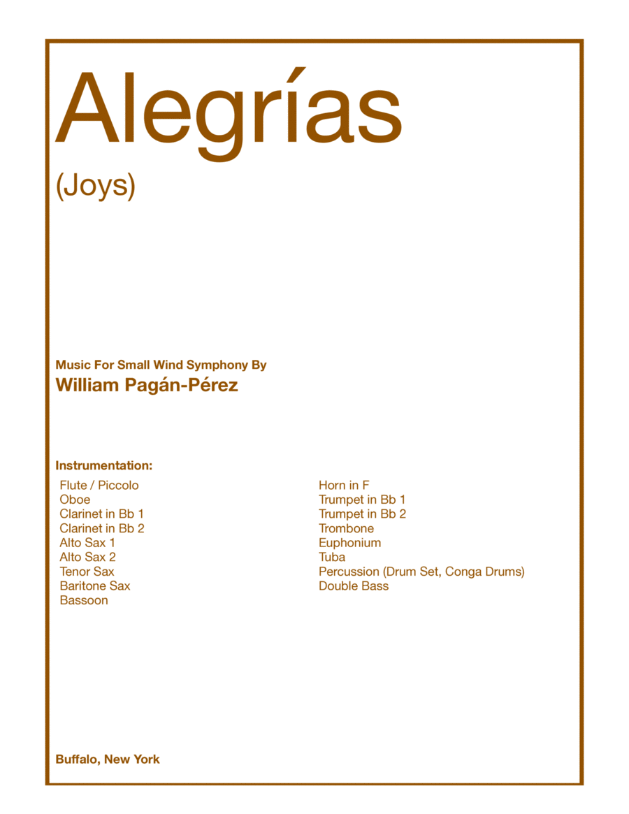 Joys (Alegrías) Concert Band scores gallery preview page 1