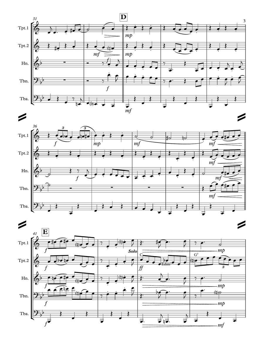 A Holly Jolly Christmas Brass Ensemble scores gallery preview page 4