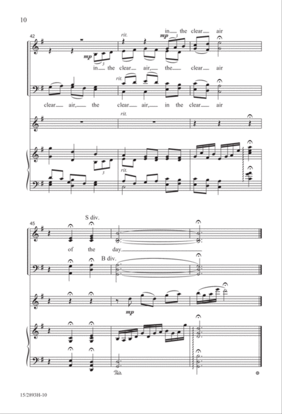 The Lark in the Clear Air 4-Part scores gallery preview page 10