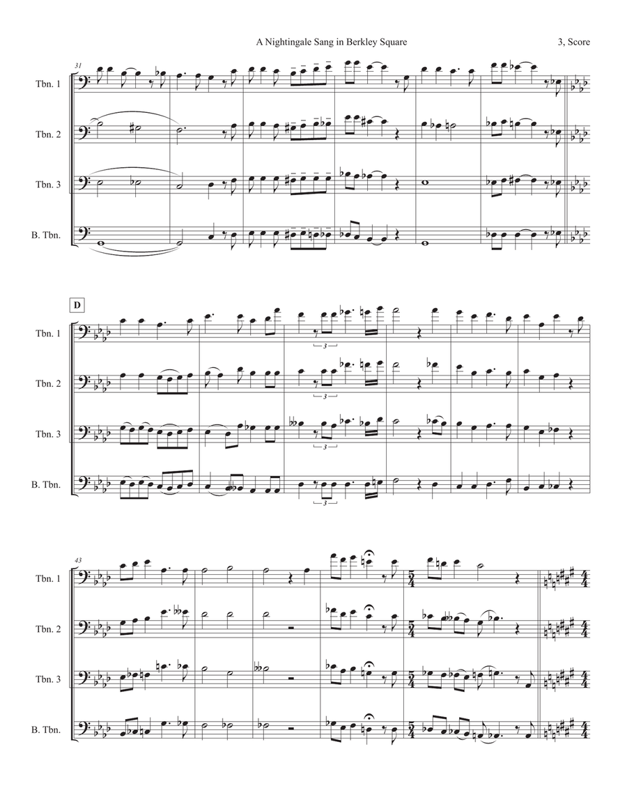 A Nightingale Sang In Berkeley Square A Nightingale Sang In Berkeley Square Trombone Solo scores gallery preview page 3