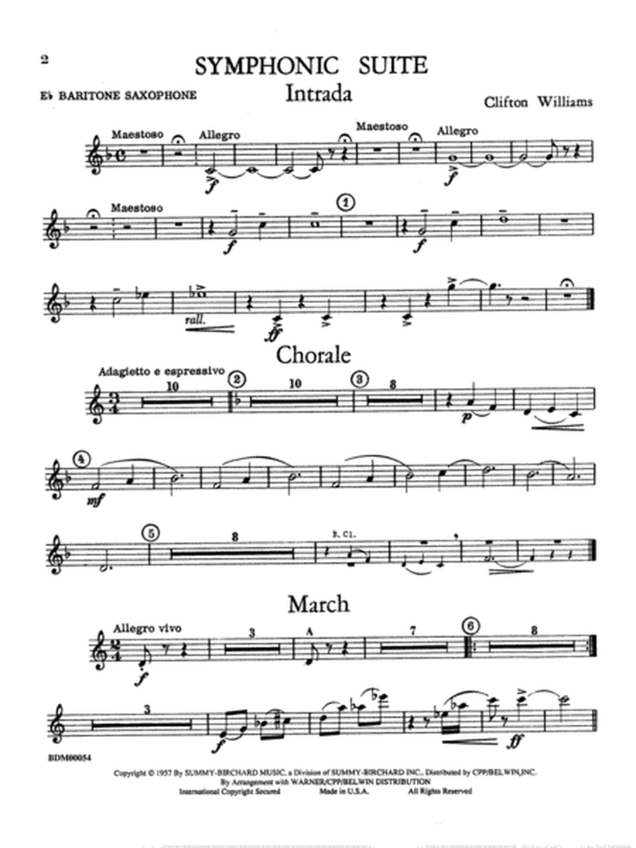 Symphonic Suite: E-flat Baritone Saxophone
