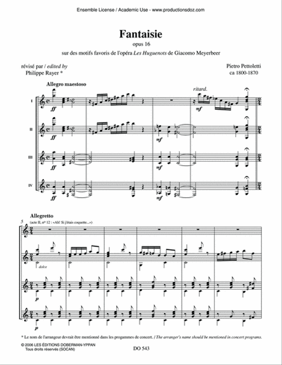 Fantaisie op. 16 Guitar Ensemble scores gallery preview page 3