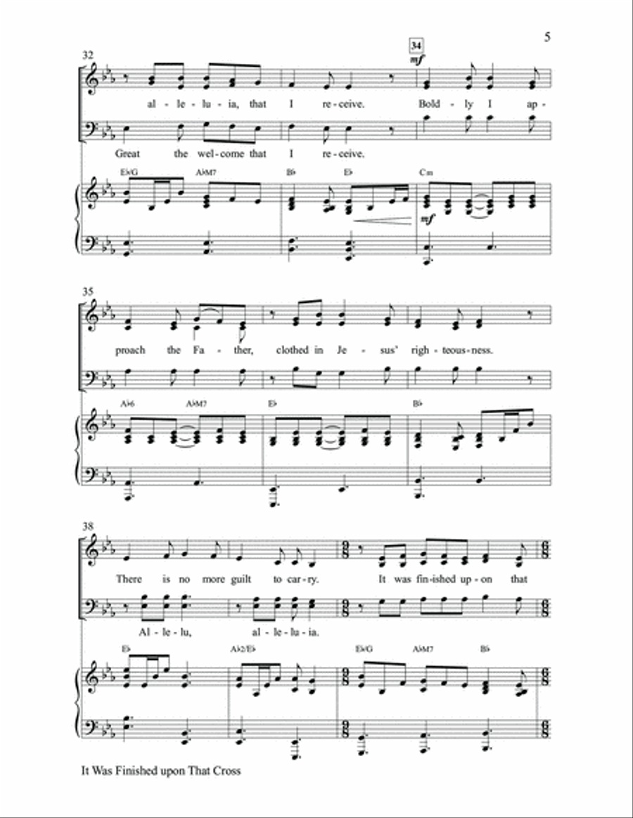 It Was Finished upon That Cross Choir scores gallery preview page 5