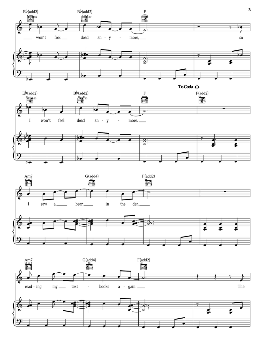 Plant Life Piano, Vocal, Guitar scores gallery preview page 3