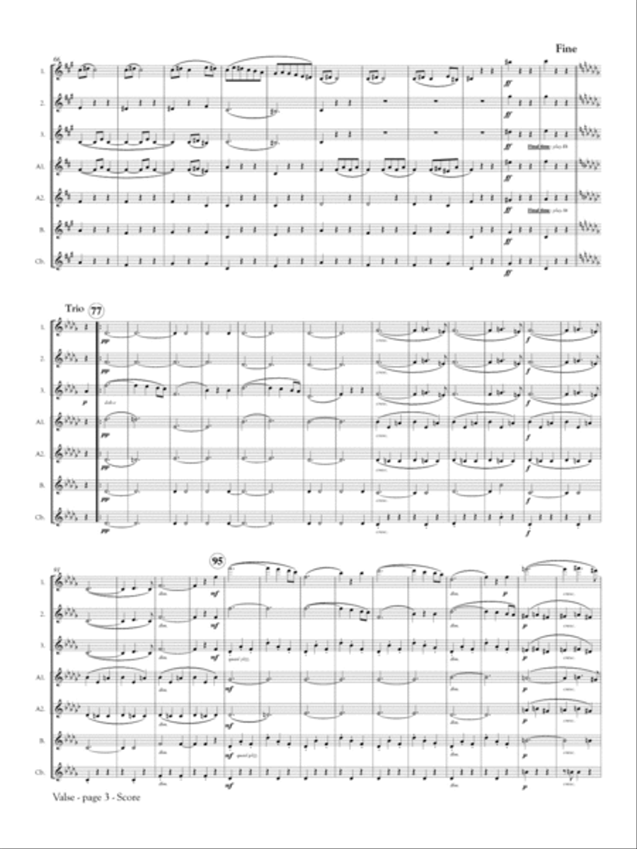Valse from Serenade for Strings for Flute Orchestra Flute Choir scores gallery preview page 3
