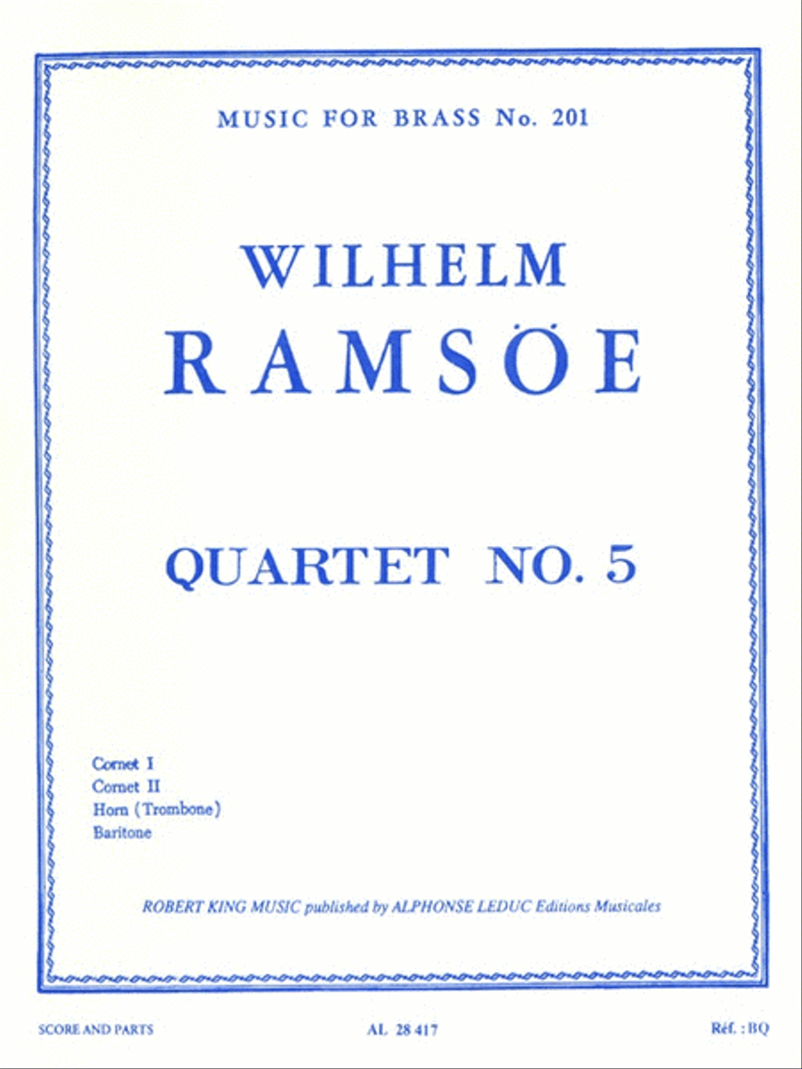 Quartet No. 5, For 2 Cornets, Horn Or Trombone, And Baritone Baritone Horn scores gallery preview page 1