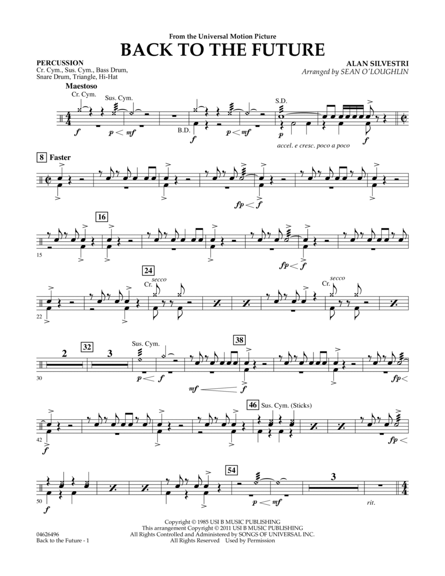 Back To The Future - Percussion Orchestra scores gallery preview page 1