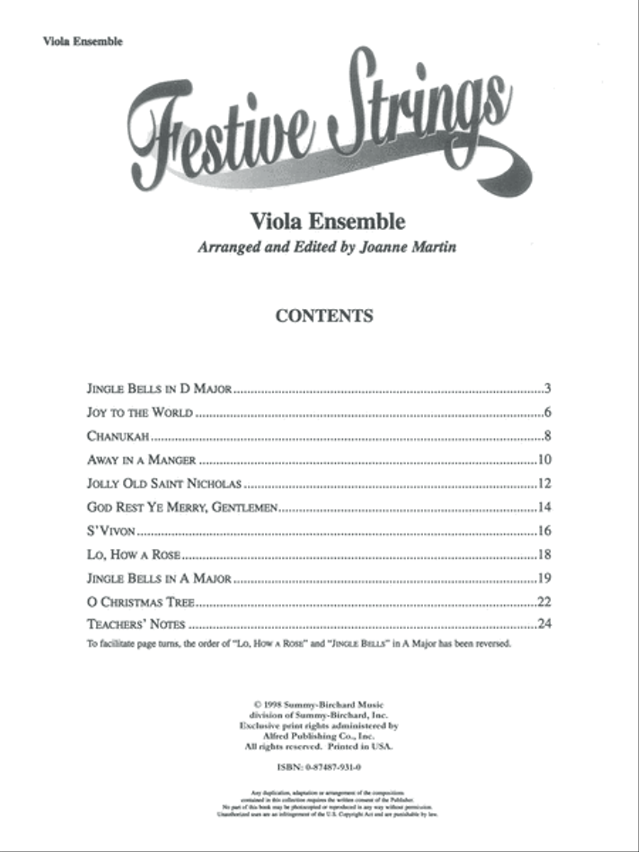 Festive Strings for Ensemble