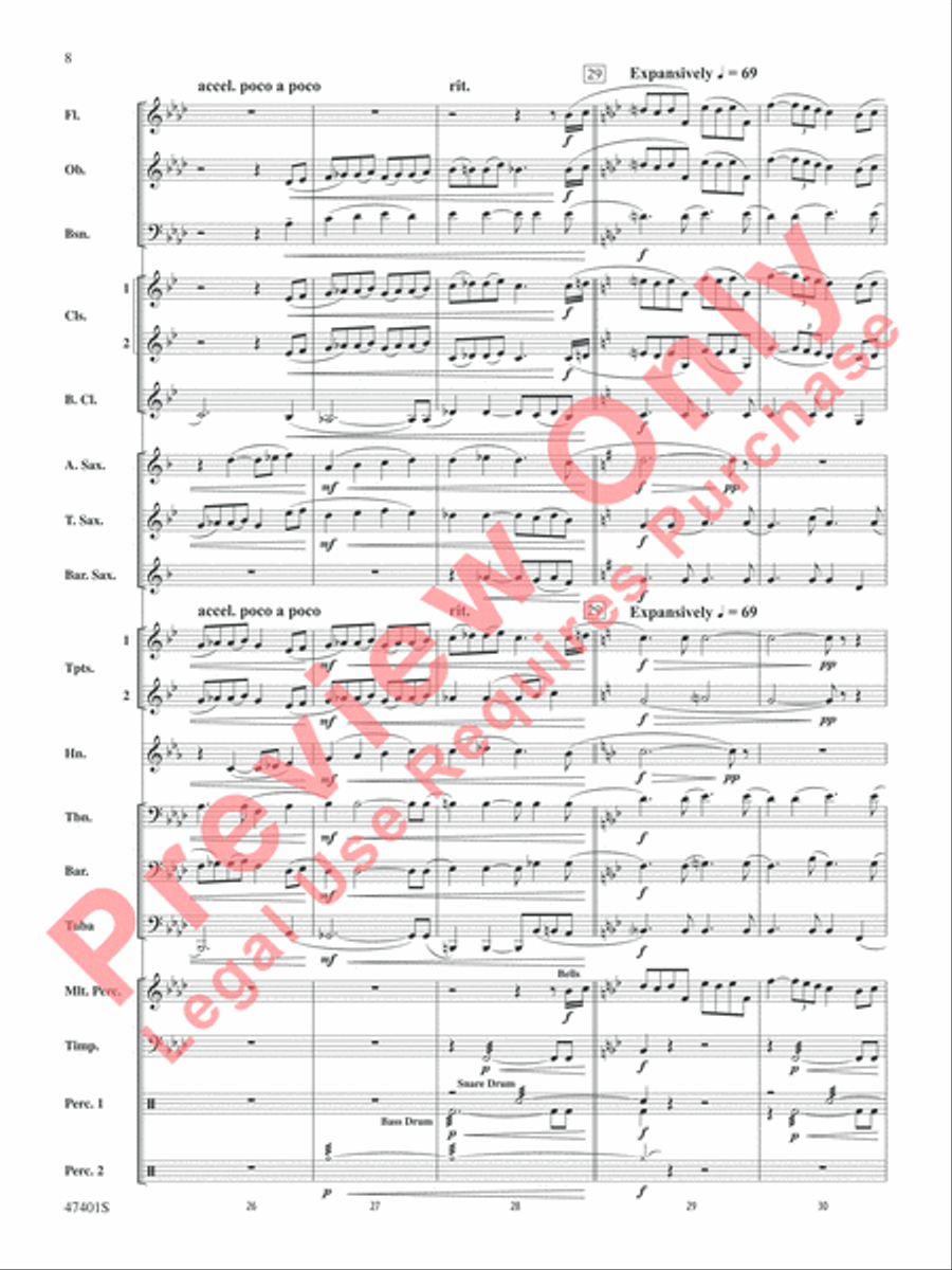And So He Also Loves the Bow Concert Band scores gallery preview page 9