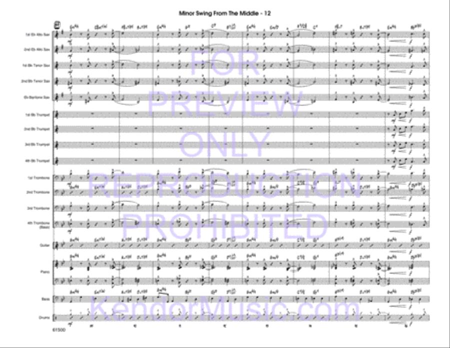 Minor Swing From The Middle Jazz Ensemble scores gallery preview page 13