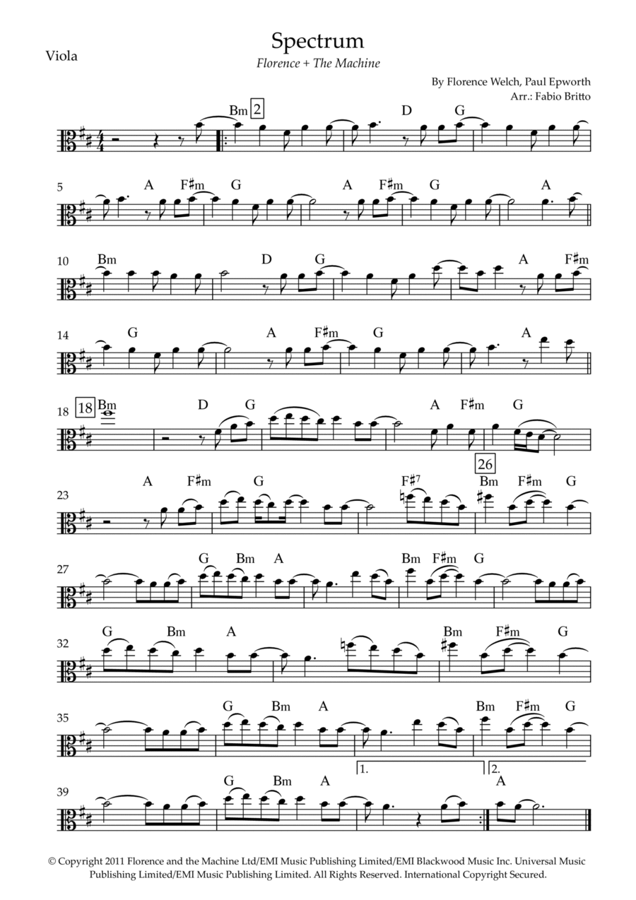 Spectrum Viola Solo scores gallery preview page 1