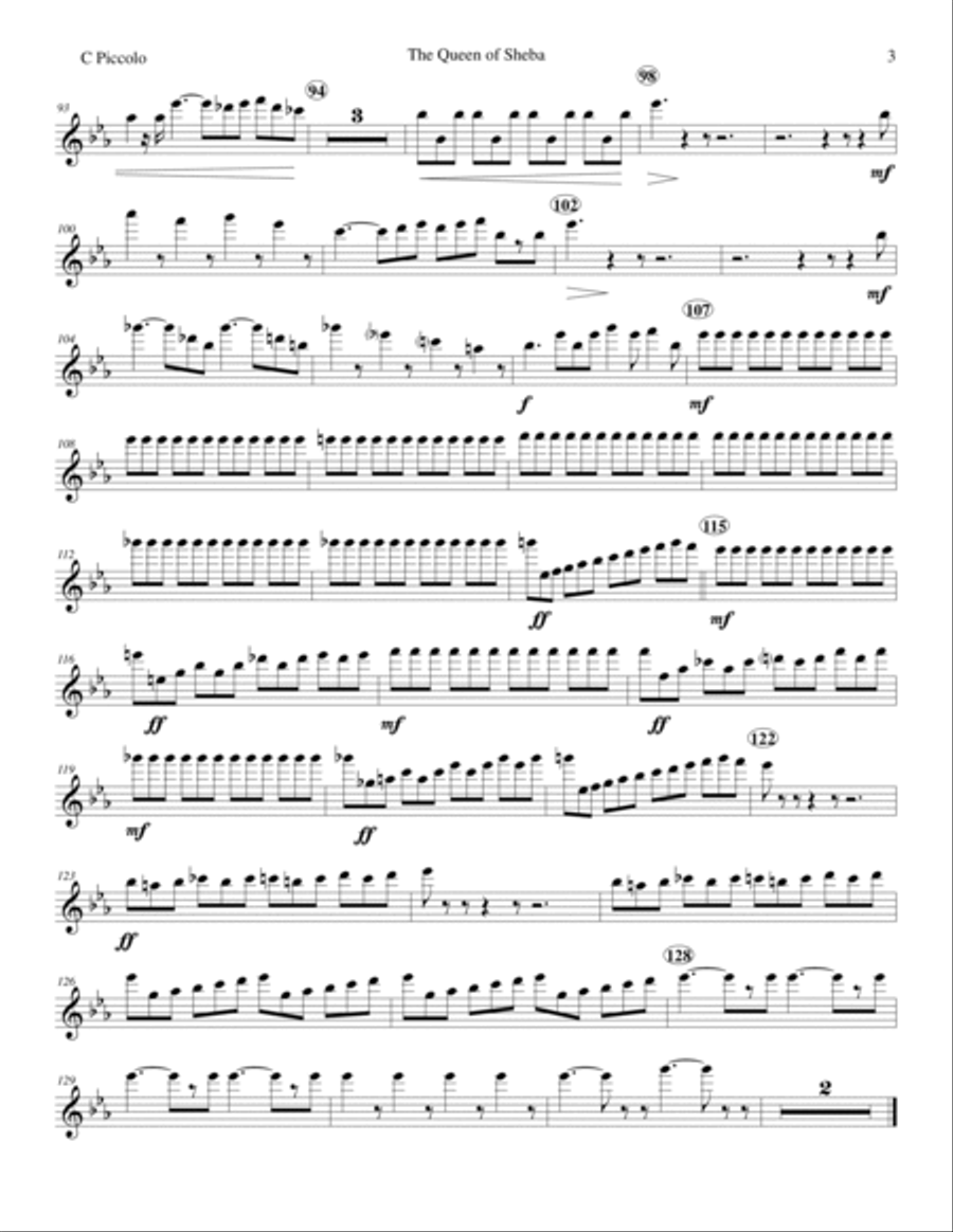The Queen Of Sheba Concert Band scores gallery preview page 3