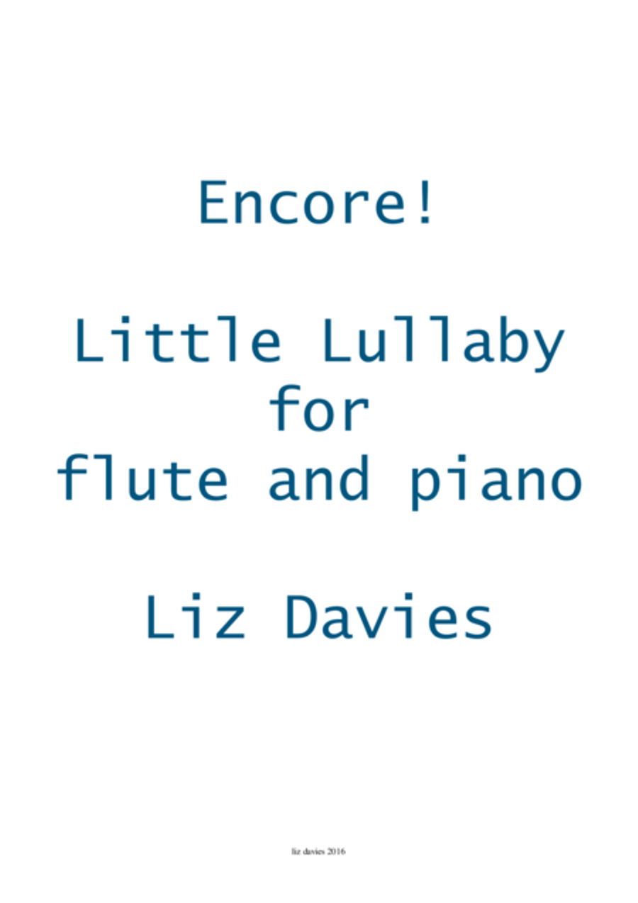 Little Lullaby Flute Solo scores gallery preview page 1