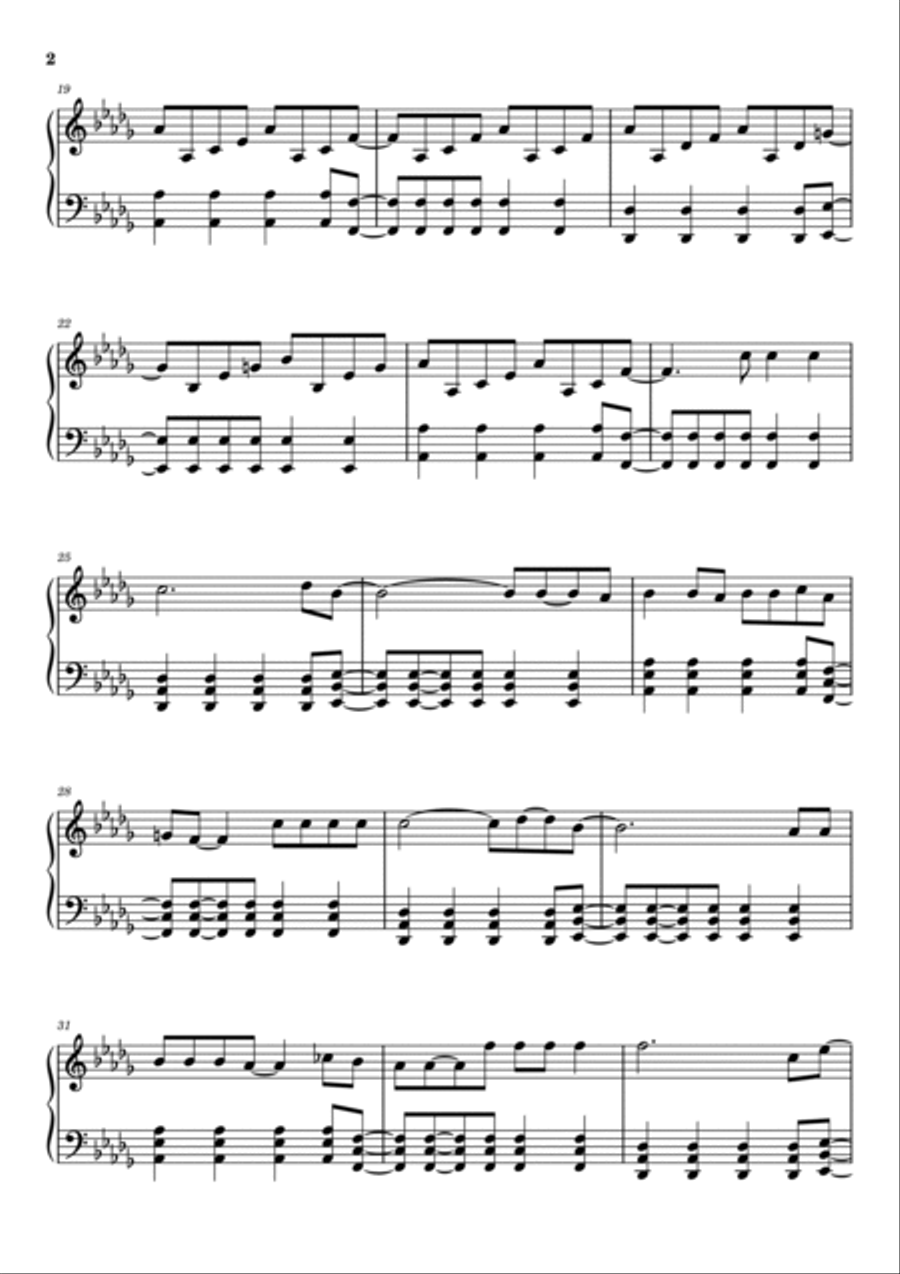 Viva La Vida Piano Solo scores gallery preview page 2