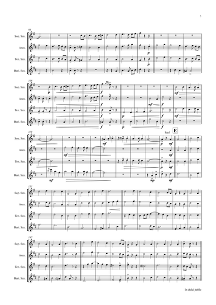 In dulci jubilo - Christmas Song - Jazz Waltz - Saxophone Quartet image number null