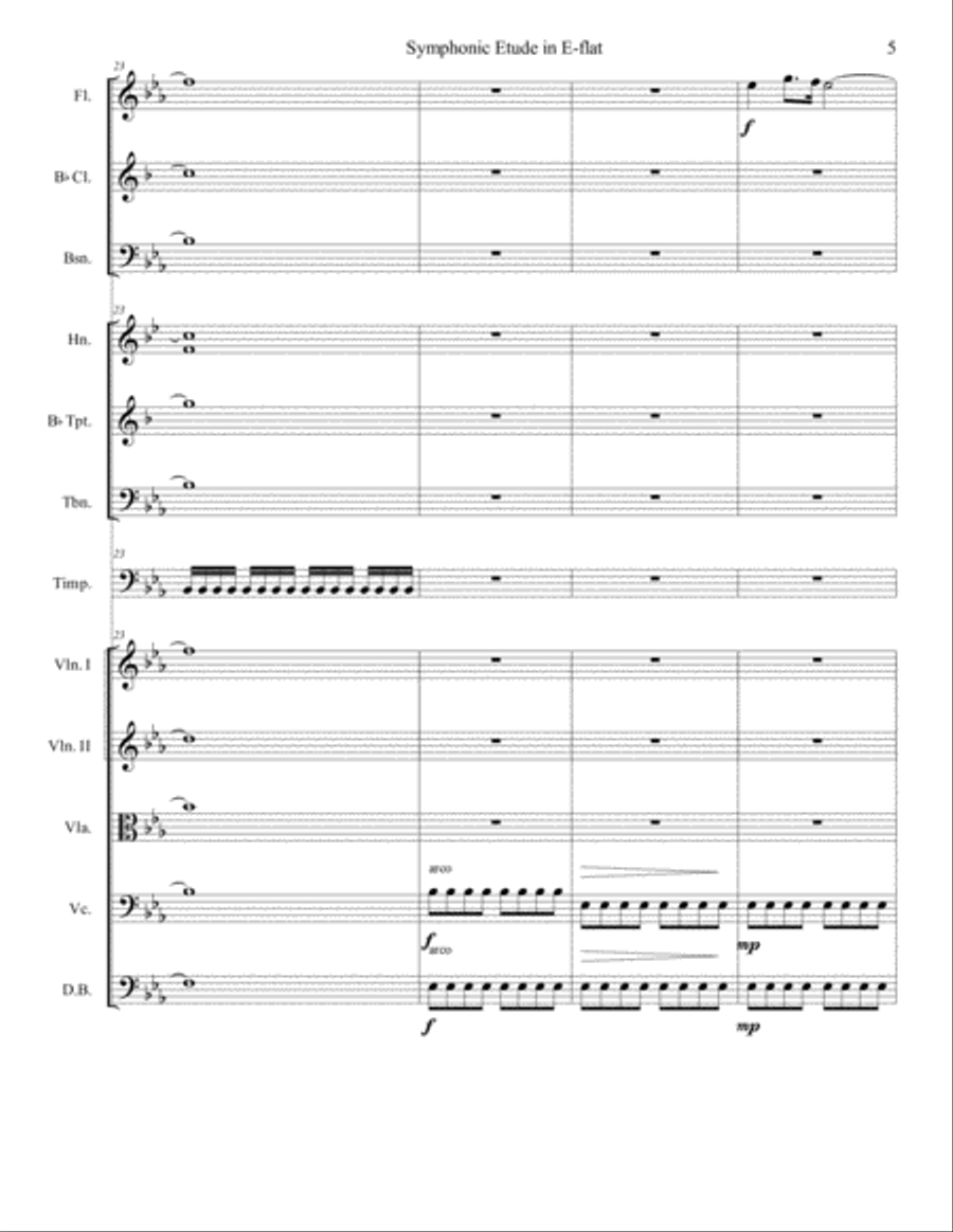 Symphonic Etude in E-Flat Major Full Orchestra scores gallery preview page 5