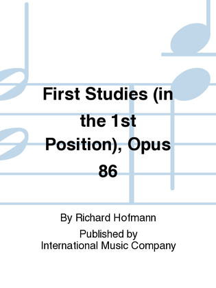 Book cover for First Studies (In The 1St Position), Opus 86