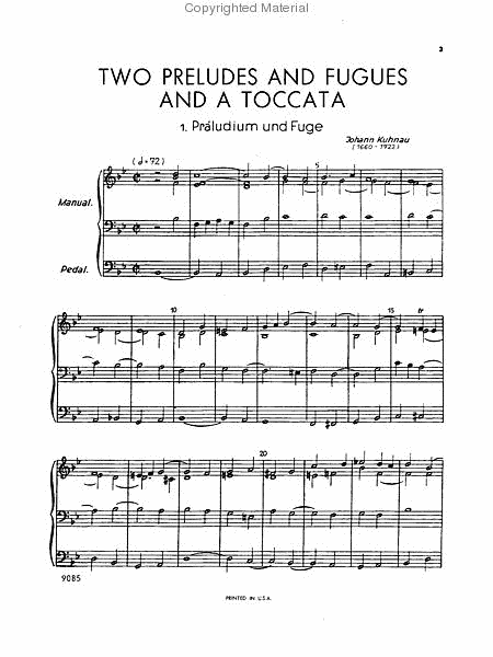 Two Preludes and Fugues and a Toccata