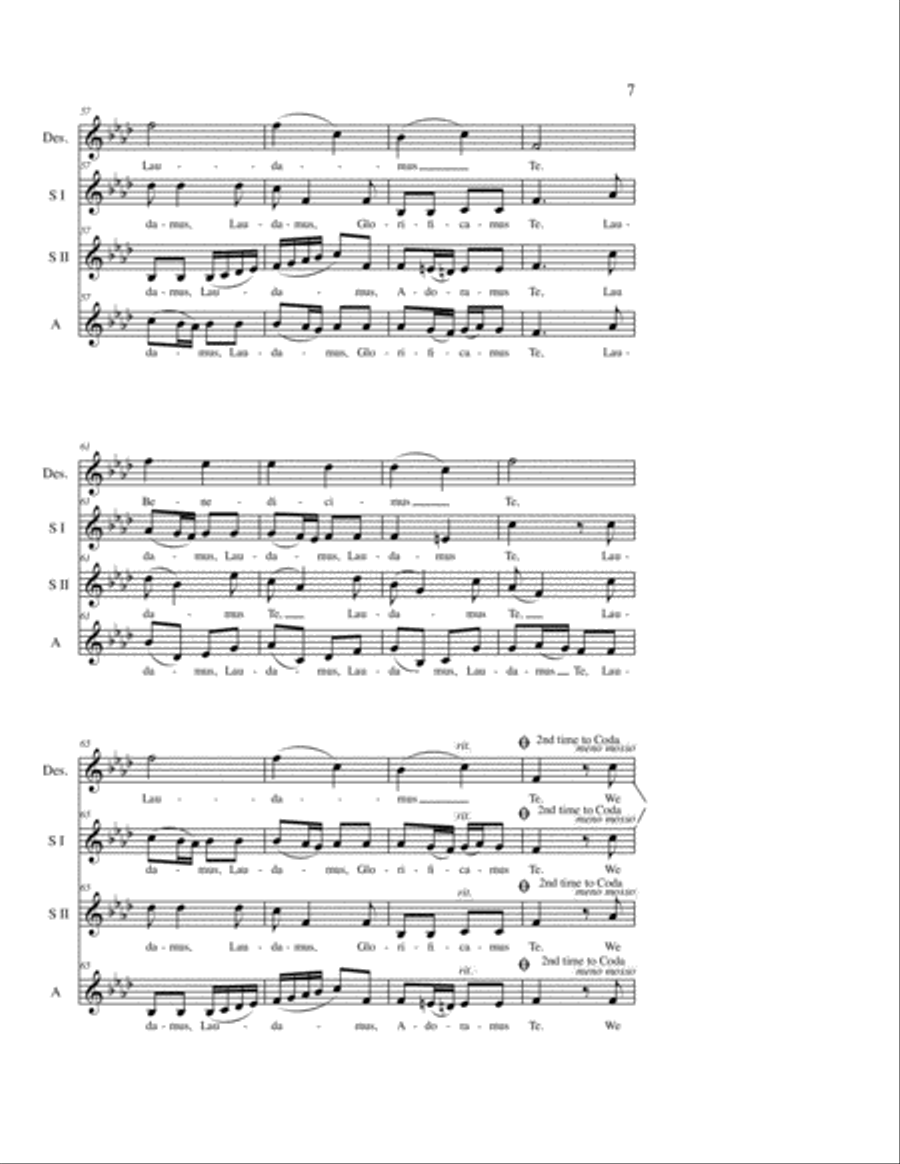 Laudamus Te Laudamus Te SSA scores gallery preview page 4