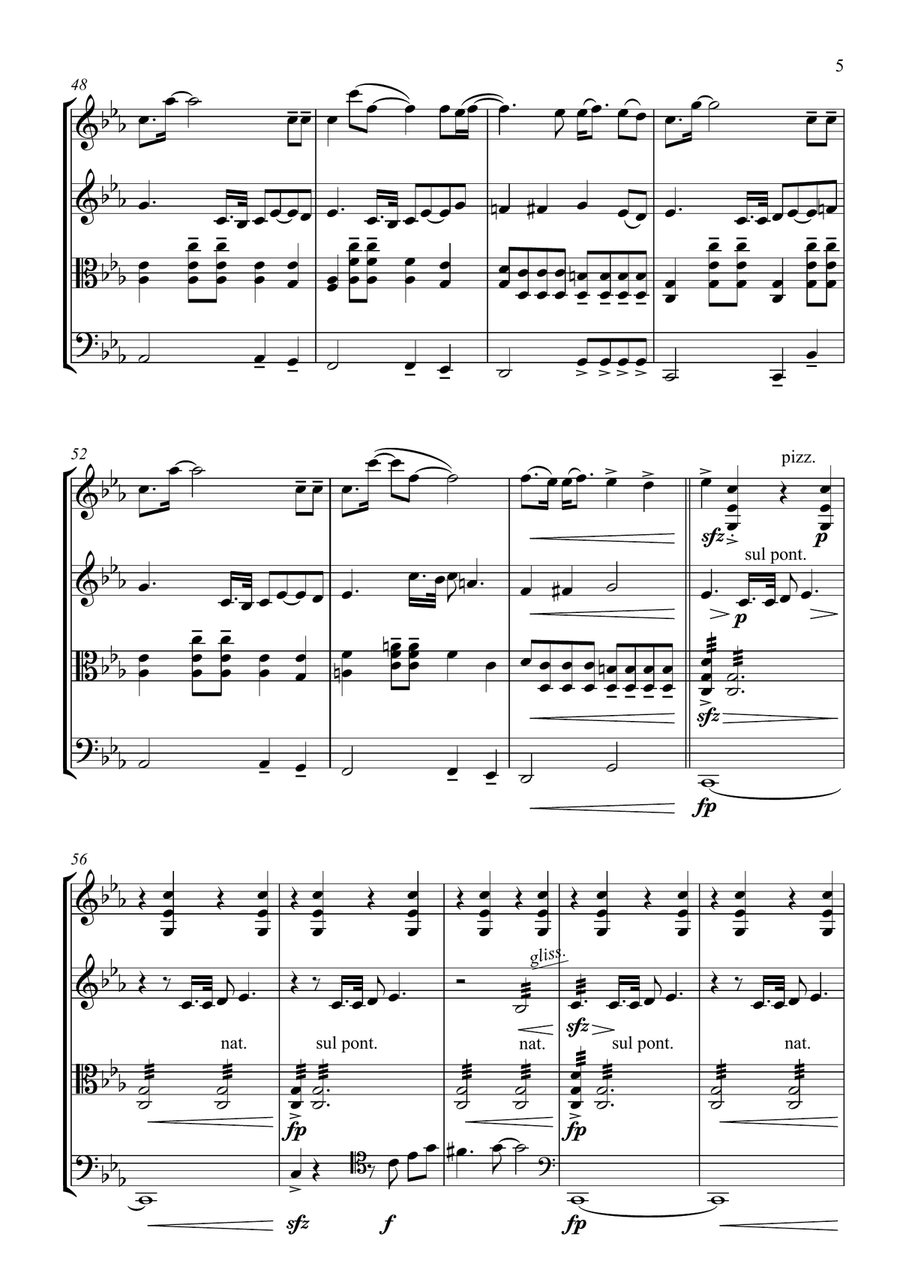 Skyfall String Quartet scores gallery preview page 5