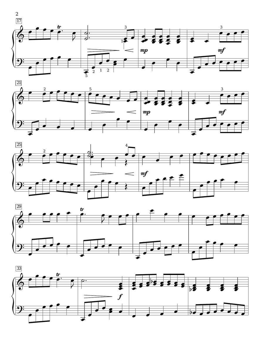 Rondeau Piano Solo scores gallery preview page 2