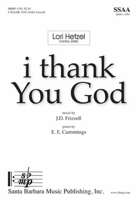 Book cover for i thank You God - SSAA Octavo