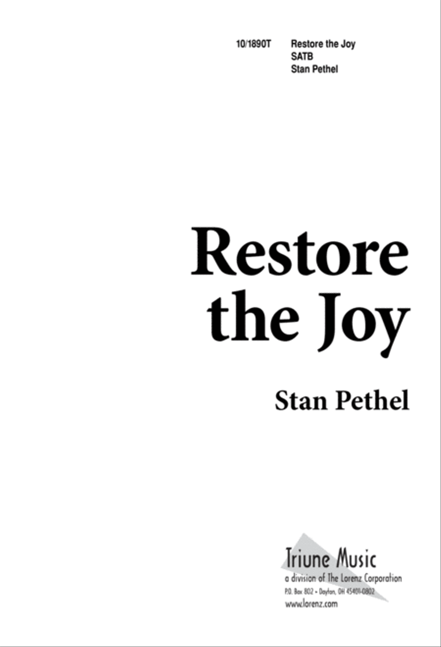 Restore the Joy Restore the Joy 4-Part scores gallery preview page 1