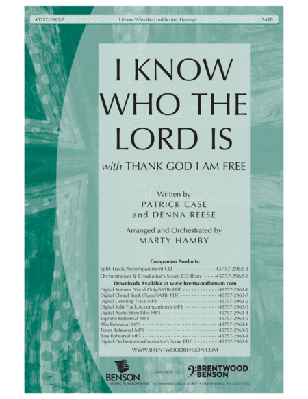 I Know Who the Lord is with Thank God I Am Free (accompaniment CD) image number null