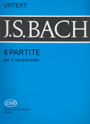 Book cover for Sechs Partiten für CZalo (Klavier) BWV 825-830