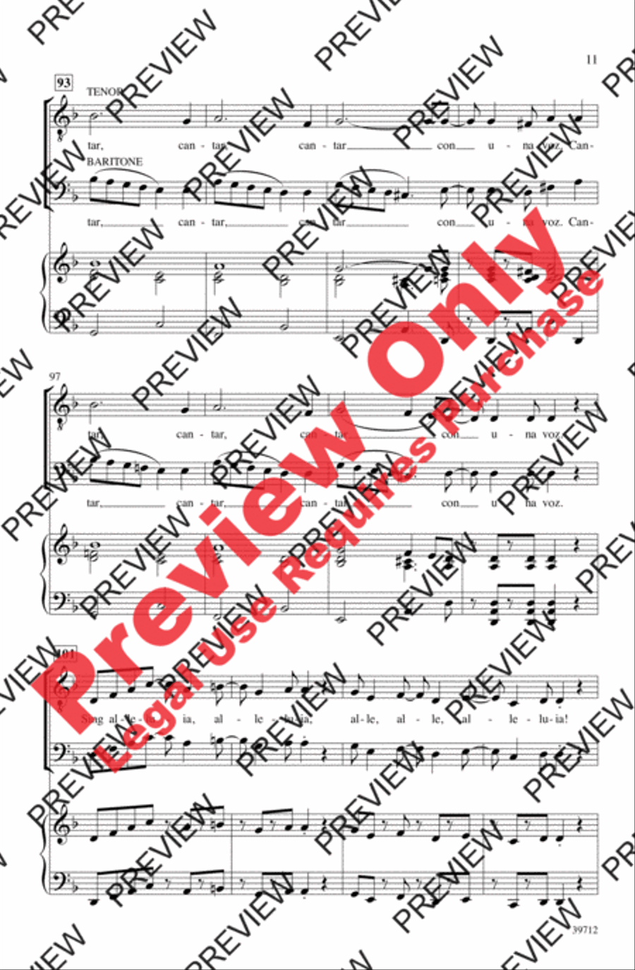 ¡Cantar! (Sing!) ¡Cantar! (Sing!) Men's Choir scores gallery preview page 11