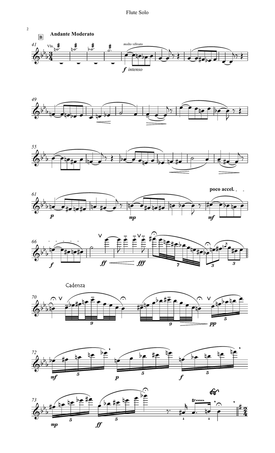 Bizet Carmen Fantasy for Flute Chamber Orchestra scores gallery preview page 3