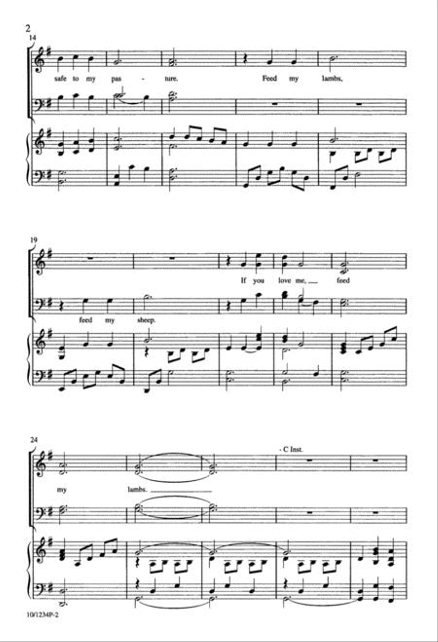 Feed My Lambs Feed My Lambs 4-Part scores gallery preview page 2