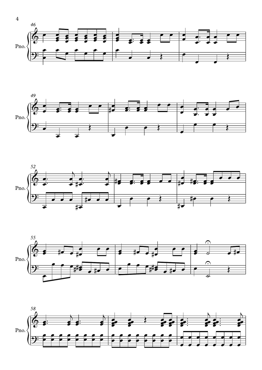 Non Piu Andrai, Farfallone Amoroso by Mozart Piano Piano Solo scores gallery preview page 4
