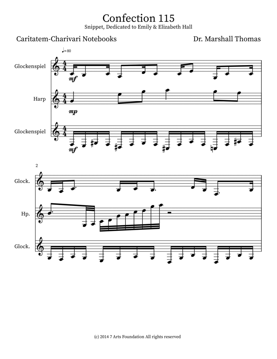 Confection 115 Confection 115 Percussion scores gallery preview page 1