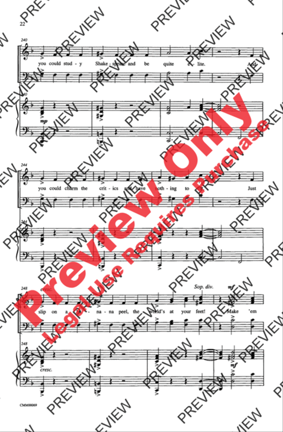 The Music of M-G-M (A Choral Medley) 4-Part scores gallery preview page 22