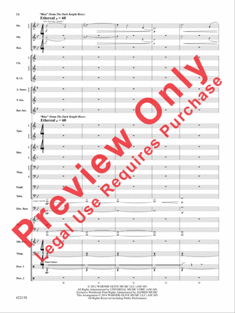 At the Movies with Hans Zimmer Concert Band scores gallery preview page 17