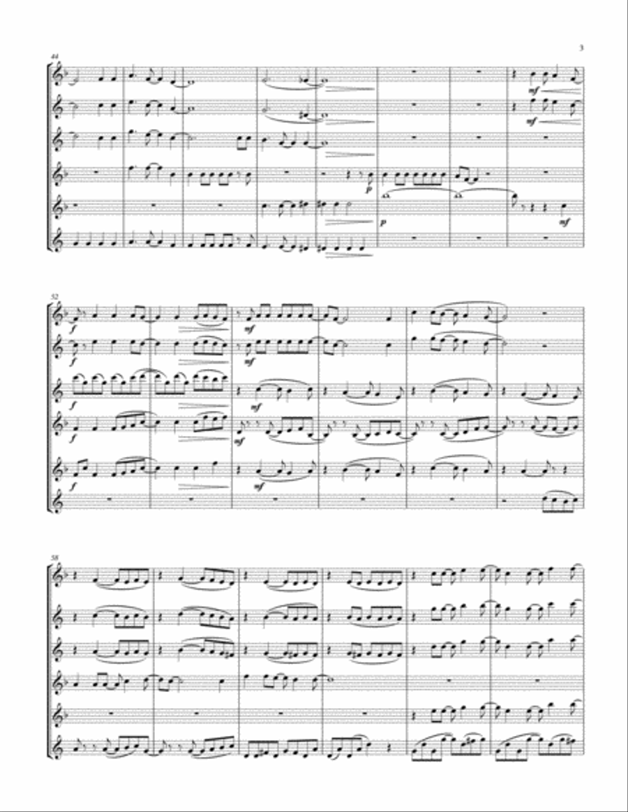 Let It Go (from Frozen) Saxophone Quintet scores gallery preview page 3